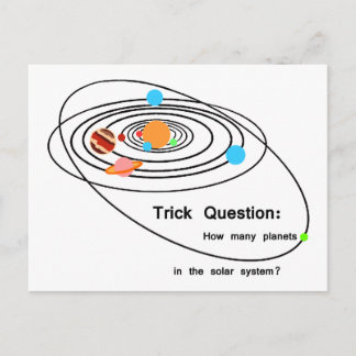 Pluto Planets Trick Question Postcard