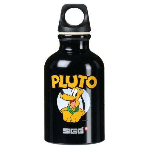 Pluto  Pup with Name Aluminum Water Bottle