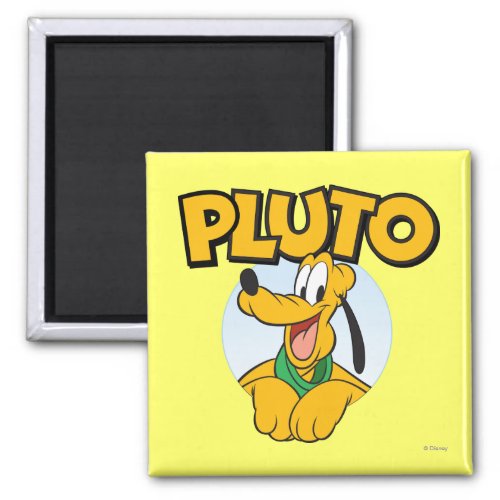 Pluto  Pup with Name Magnet