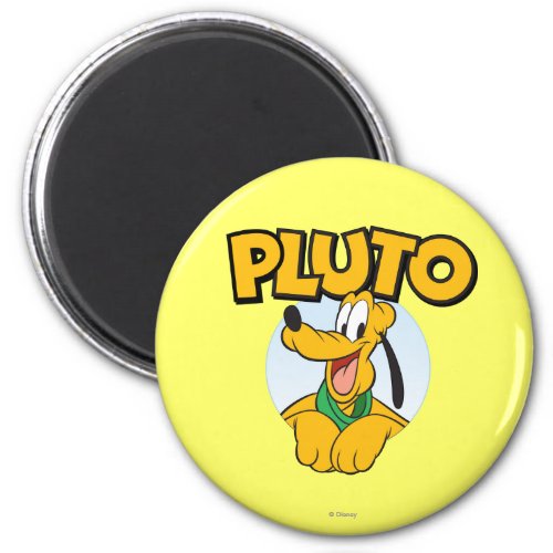 Pluto  Pup with Name Magnet
