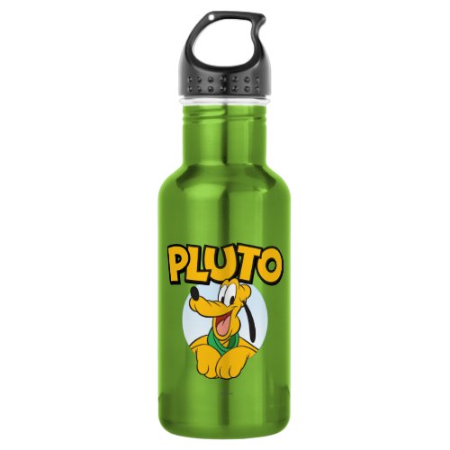 Pluto  Pup with Name Water Bottle