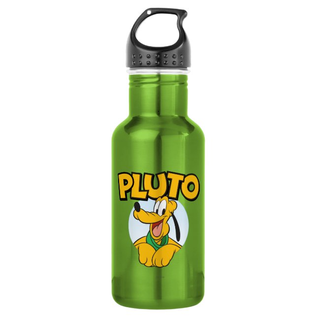 Pluto | Pup with Name Water Bottle (Front)