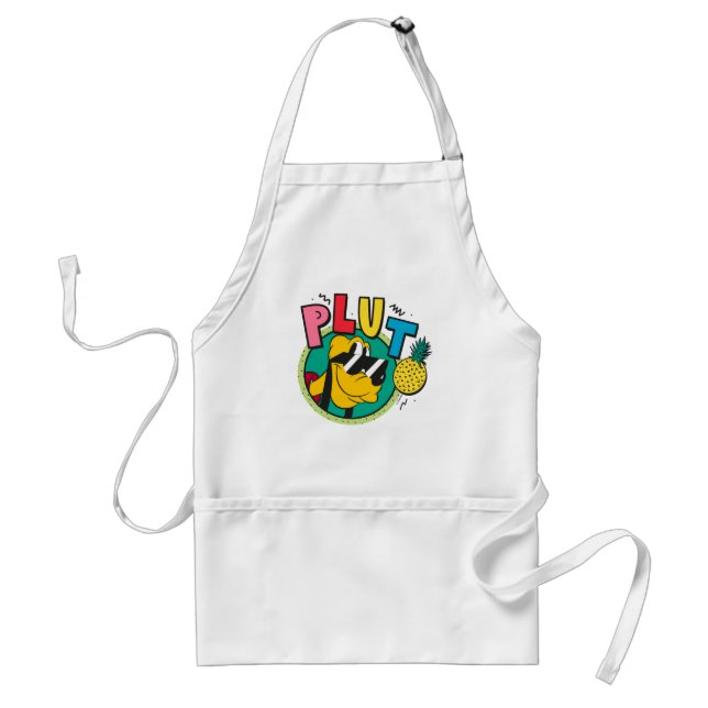 Pluto Retro Cool Summer Vibes Adult Apron (Front)