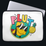 Pluto Retro Cool Summer Vibes Laptop Sleeve<br><div class="desc">Bring a splash of sunshine and retro flair to your daily routine with this eye-catching graphic! Featuring a playful, bold aesthetic inspired by classic 90s cartoons and pop art, this design showcases a cheerful Pluto rocking iconic shades alongside a tropical pineapple. With its bright primary colors—pink, red, yellow, and teal—and...</div>