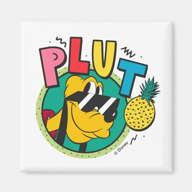 Pluto Retro Cool Summer Vibes Magnet (Front)