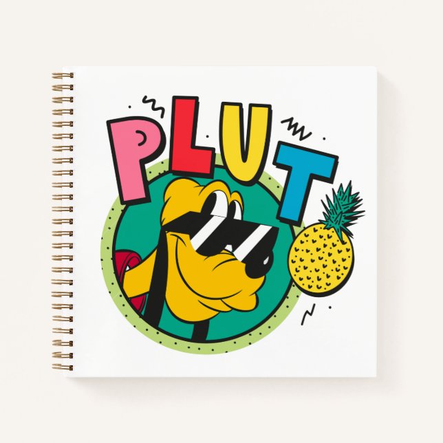 Pluto Retro Cool Summer Vibes Notebook (Front)