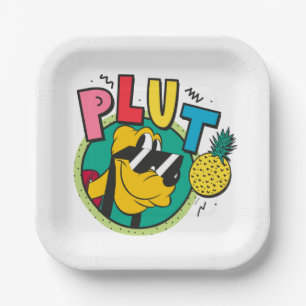 Pluto Retro Cool Summer Vibes Paper Plates