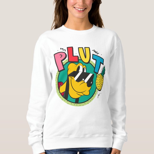 Pluto Retro Cool Summer Vibes Sweatshirt (Front)
