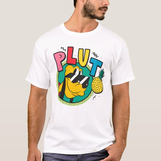 Pluto Retro Cool Summer Vibes T-Shirt (Front)