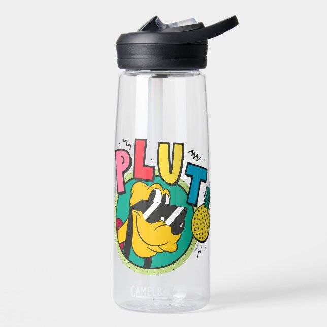 Pluto Retro Cool Summer Vibes Water Bottle (Left)