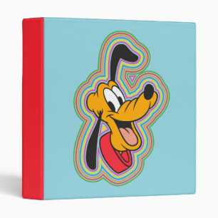 Pluto Retro Radiant Pop Art 3 Ring Binder