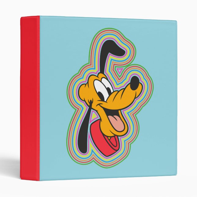 Pluto Retro Radiant Pop Art 3 Ring Binder (Front/Spine)