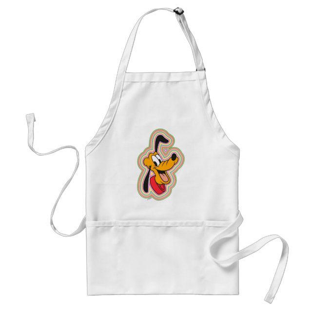 Pluto Retro Radiant Pop Art Adult Apron (Front)