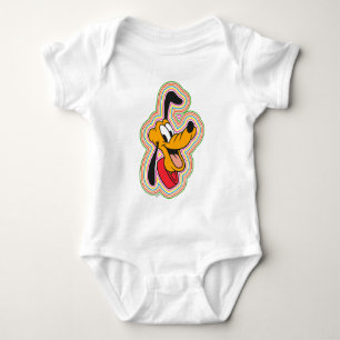 Pluto Retro Radiant Pop Art Baby Bodysuit