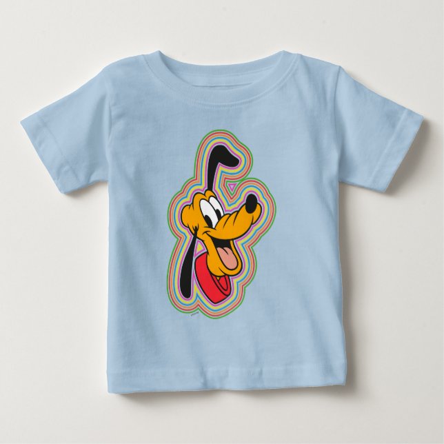 Pluto Retro Radiant Pop Art Baby T-Shirt (Front)