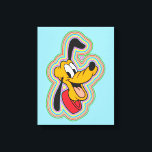 Pluto Retro Radiant Pop Art Canvas Print<br><div class="desc">Add a burst of energy and color to your world with this vibrant, multi-layered graphic! Featuring a joyful Pluto surrounded by a mesmerizing rainbow of radiating outlines, this design perfectly blends classic animation charm with a bold, 70s-inspired psychedelic aesthetic. The concentric rings of electric blue, bright pink, sunny yellow, and...</div>