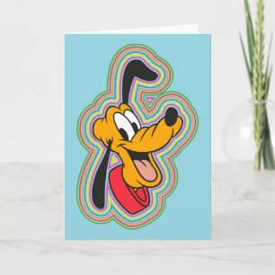 Pluto Retro Radiant Pop Art Card