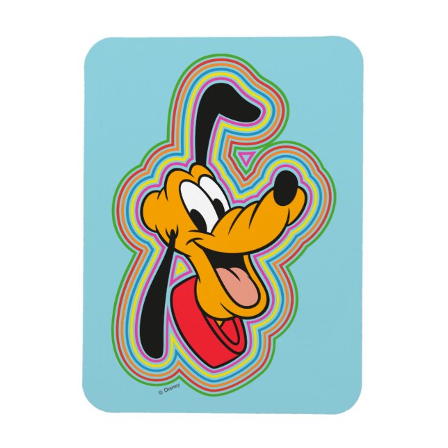 Pluto Retro Radiant Pop Art Magnet (Vertical)