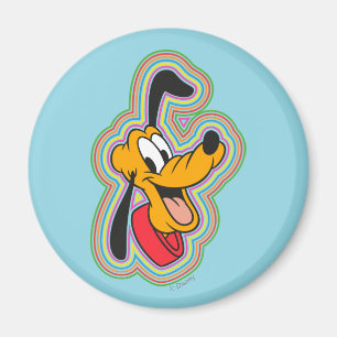 Pluto Retro Radiant Pop Art Magnet