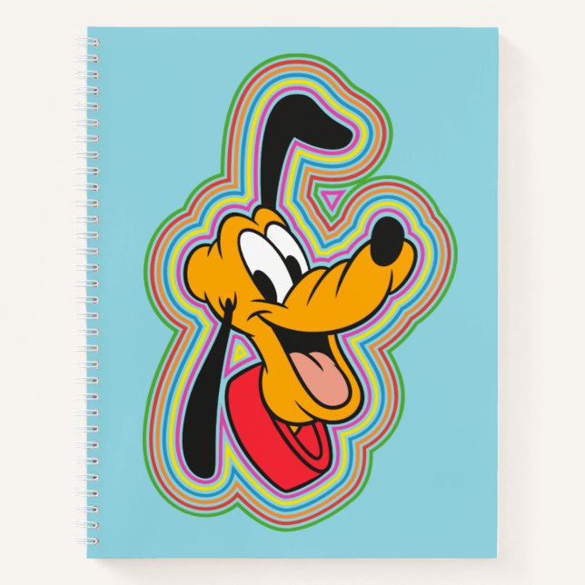Pluto Retro Radiant Pop Art Notebook (Front)