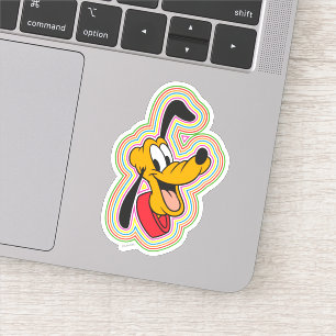 Pluto Retro Radiant Pop Art Sticker