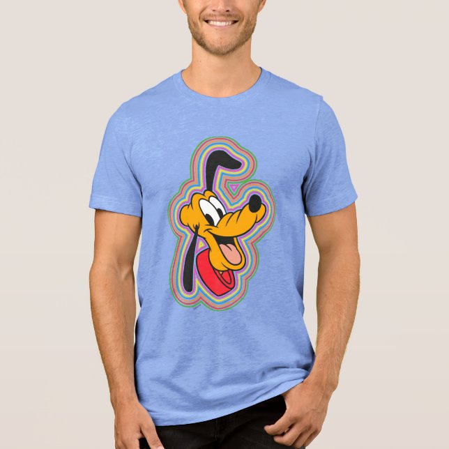 Pluto Retro Radiant Pop Art Tri-Blend Shirt (Front)