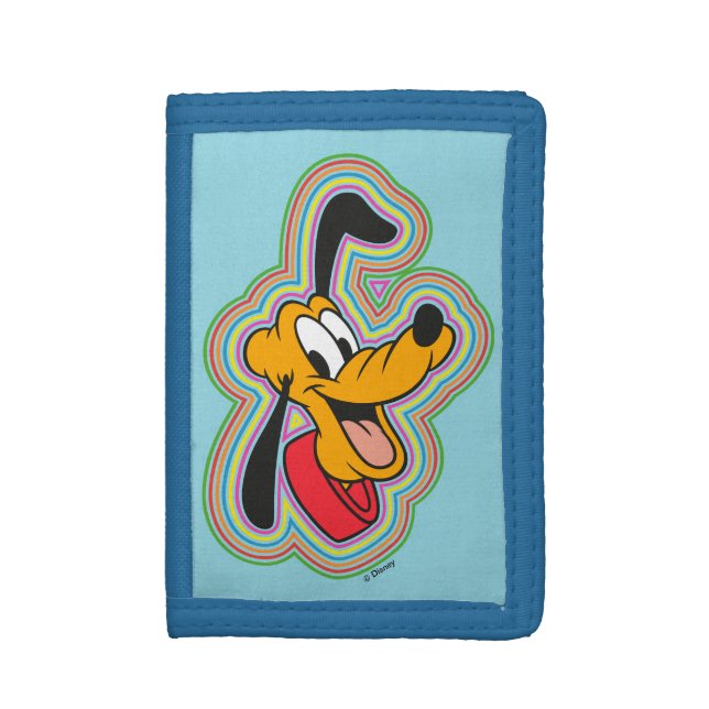 Pluto Retro Radiant Pop Art Tri-fold Wallet (Front Vertical)