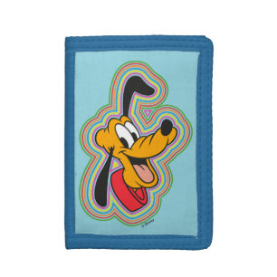 Pluto Retro Radiant Pop Art Trifold Wallet