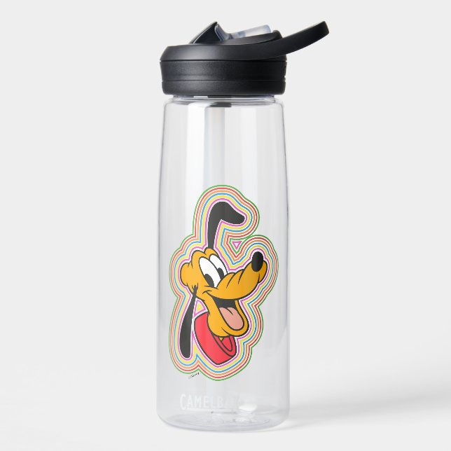 Pluto Retro Radiant Pop Art Water Bottle (Left)