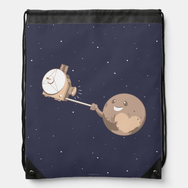 Pluto Selfie Drawstring Bag (Front)