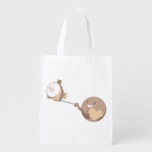 Pluto Selfie Grocery Bag (Front)