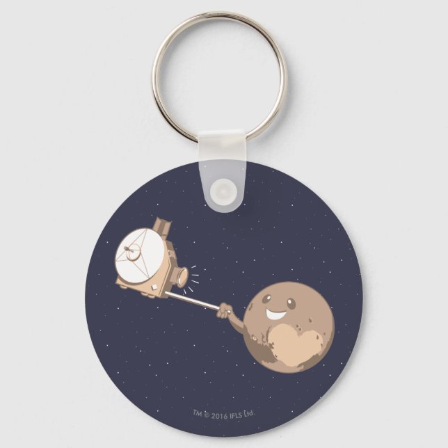 Pluto Selfie Keychain (Front)