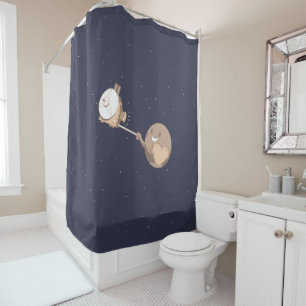 Pluto Selfie Shower Curtain