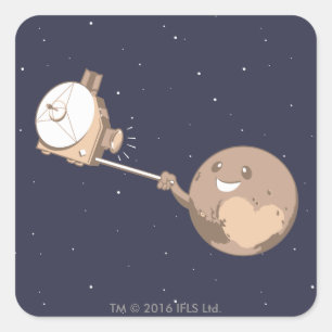 Pluto Selfie Square Sticker