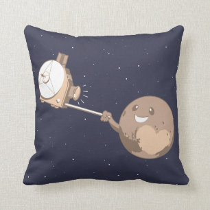 Pluto Selfie Throw Pillow