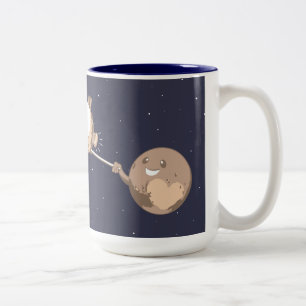 Pluto Selfie Two-Tone Coffee Mug