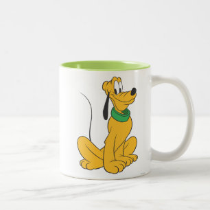 Pluto   Sitting Straight Up Two-Tone Coffee Mug