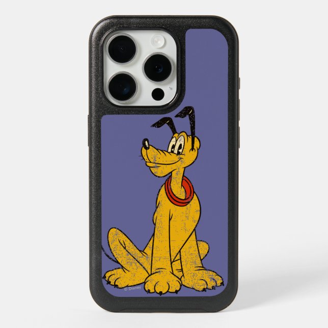 Pluto | Vintage & Distressed iPhone 15 Pro Case (Back)