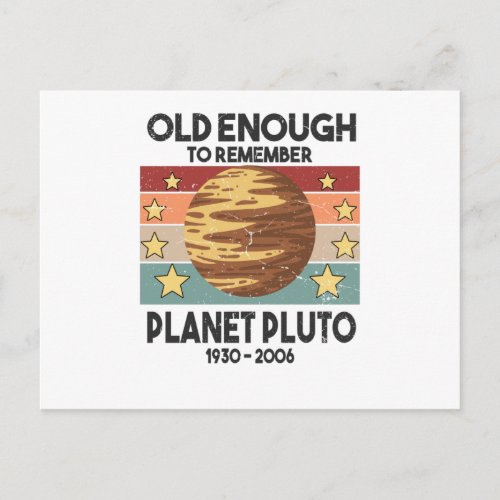 Pluto Vintage Planet Galaxy Space Distressed Postcard