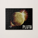 Pluto yellow planet 3d universe space illustration jigsaw puzzle<br><div class="desc">Pluto yellow planet 3d universe space illustration meteor souvenir or gift for stars and space nerds.</div>