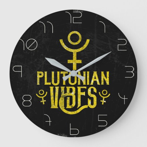 Plutonian Vibes Scorpio Astrology Zodiac Pluto Large Clock