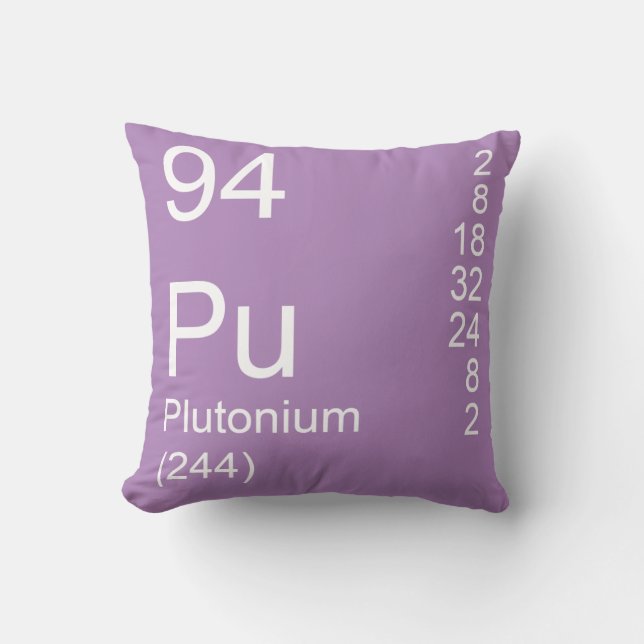 Plutonium Throw Pillow (Front)