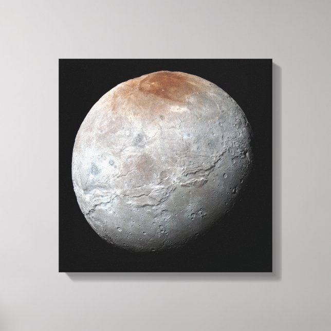 Pluto's Largest Moon: Charon Canvas Print (Front)