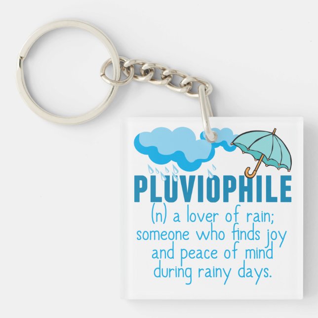 Pluviophile Keychain (Front)