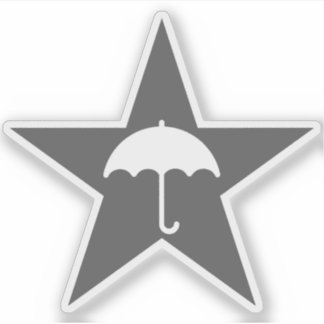 Pluviophile Star (grey) Sticker