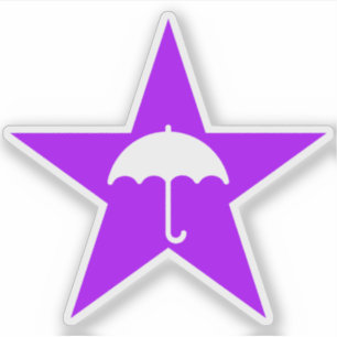 Pluviophile Star (purple) Sticker