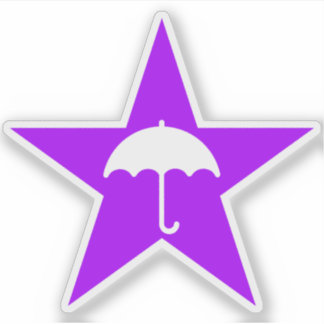 Pluviophile Star (purple) Sticker
