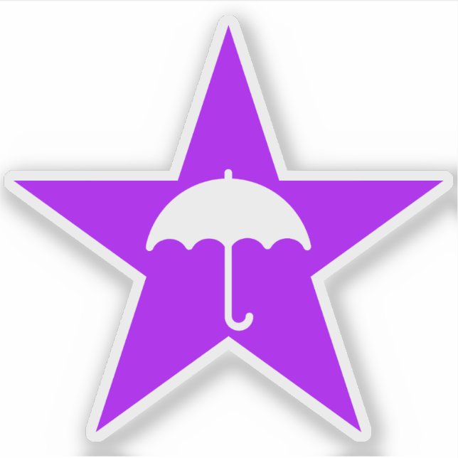 Pluviophile Star (purple) Sticker (Front)