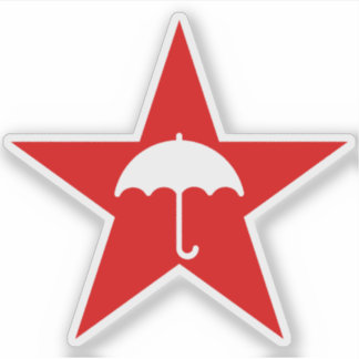 Pluviophile Star (red) Sticker