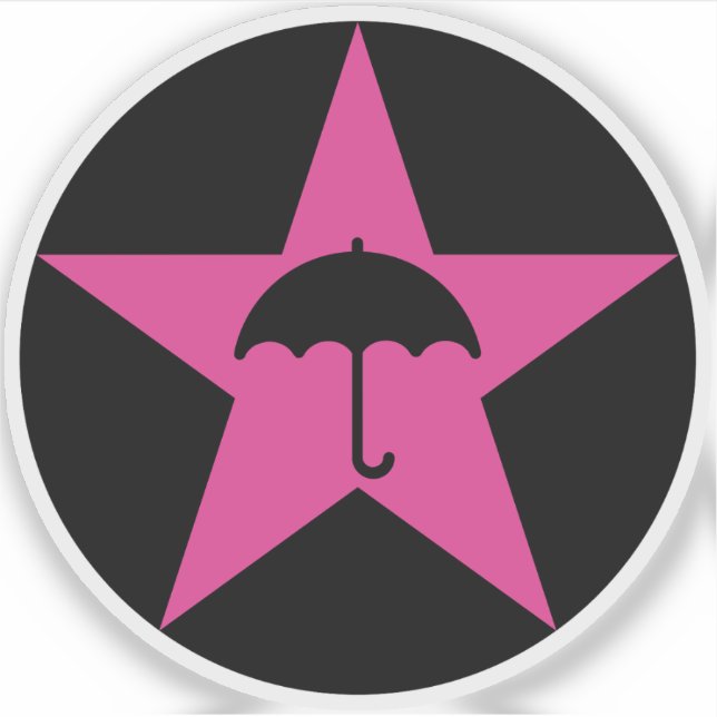 Pluviophile Star v2 (pink) Sticker (Front)